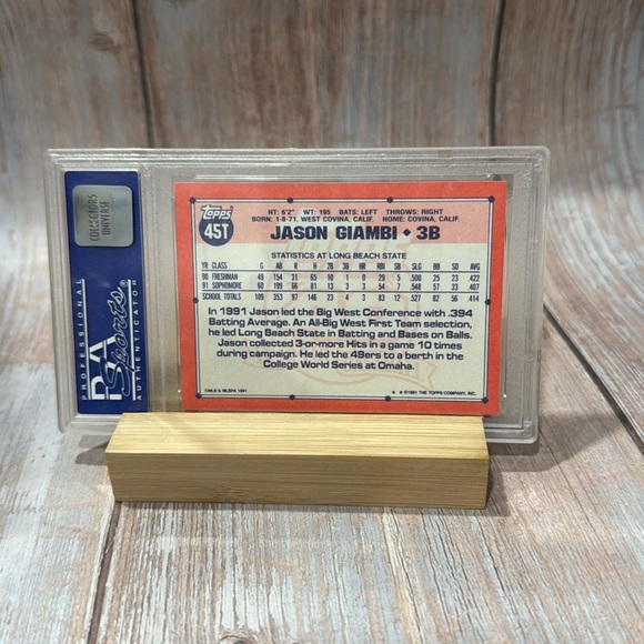 1991 Topps Traded Jason Giambi #45T PSA Mint 9 Baseball Card Item #ME523 - Picture 3 of 3